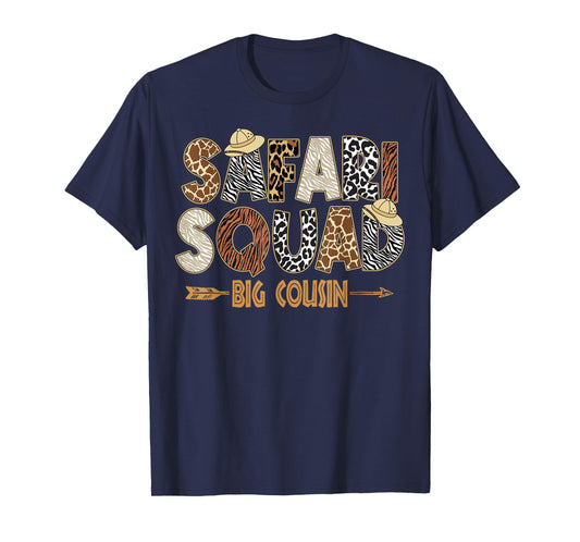 Safari Zoo Safari Squad Big Cousin of Birthday Boy Girl T-Shirt