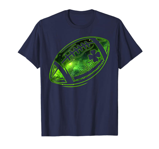 Football Irish Shamrock Lucky Clover St Patricks Day Boys T-Shirt
