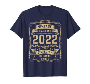 Vintage 2022 4yr 4th Birthday Gifts Boys Girls 4 Year Old T-Shirt