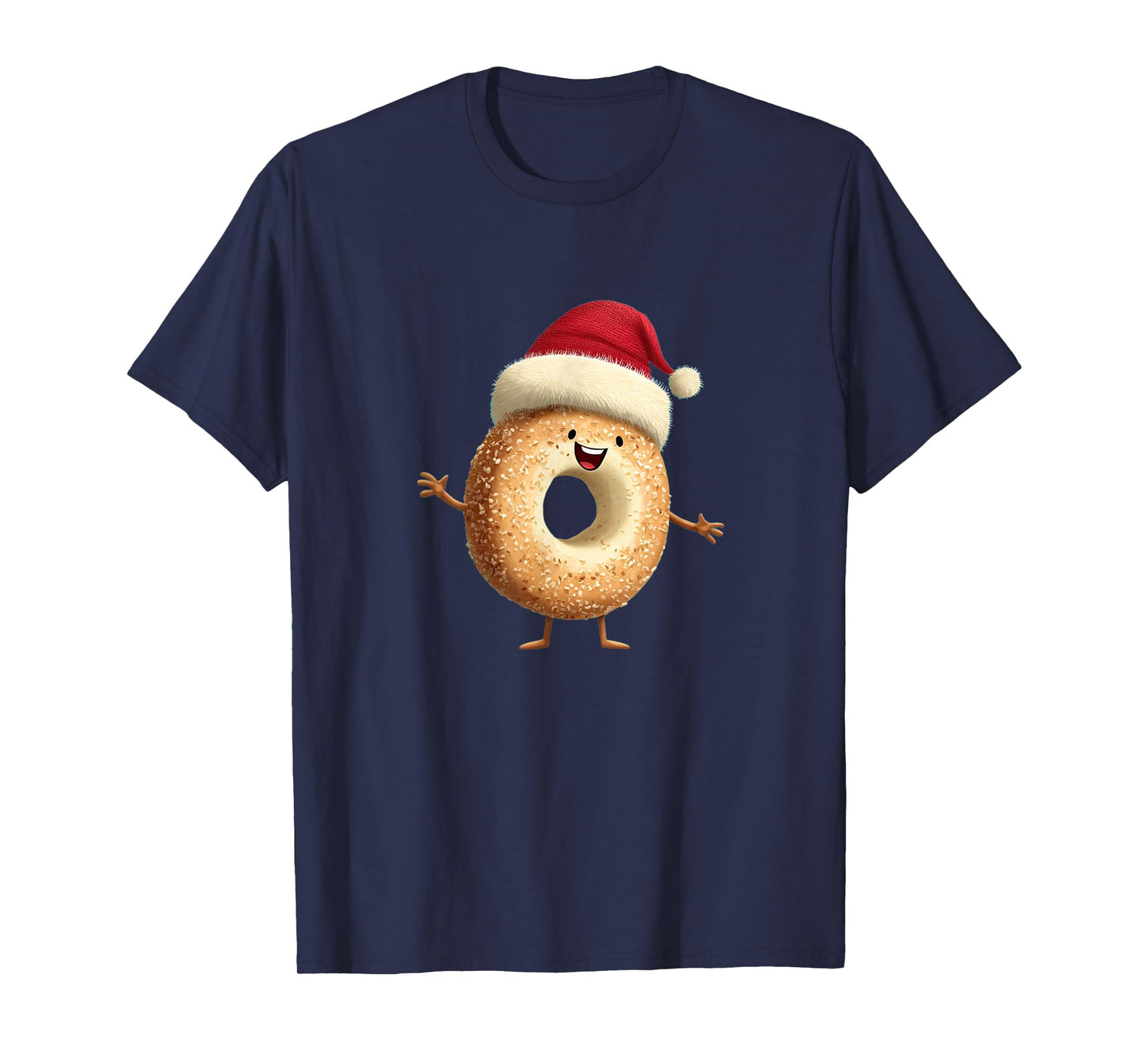 Smiling Christmas Bagel Snack T-Shirt