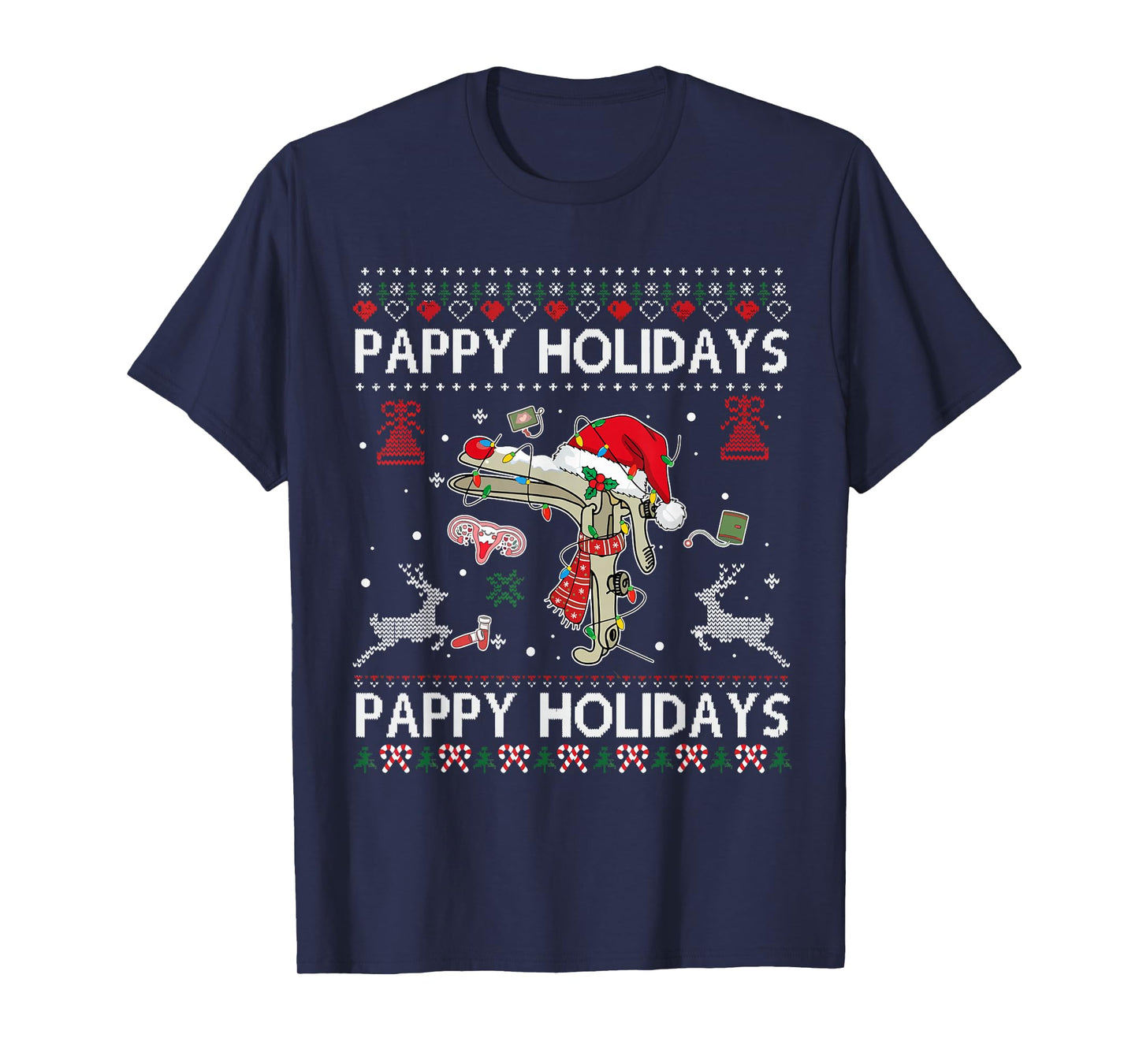 Pappy Holiday Reindeer Speculum Nurse Gynecologist Christmas T-Shirt