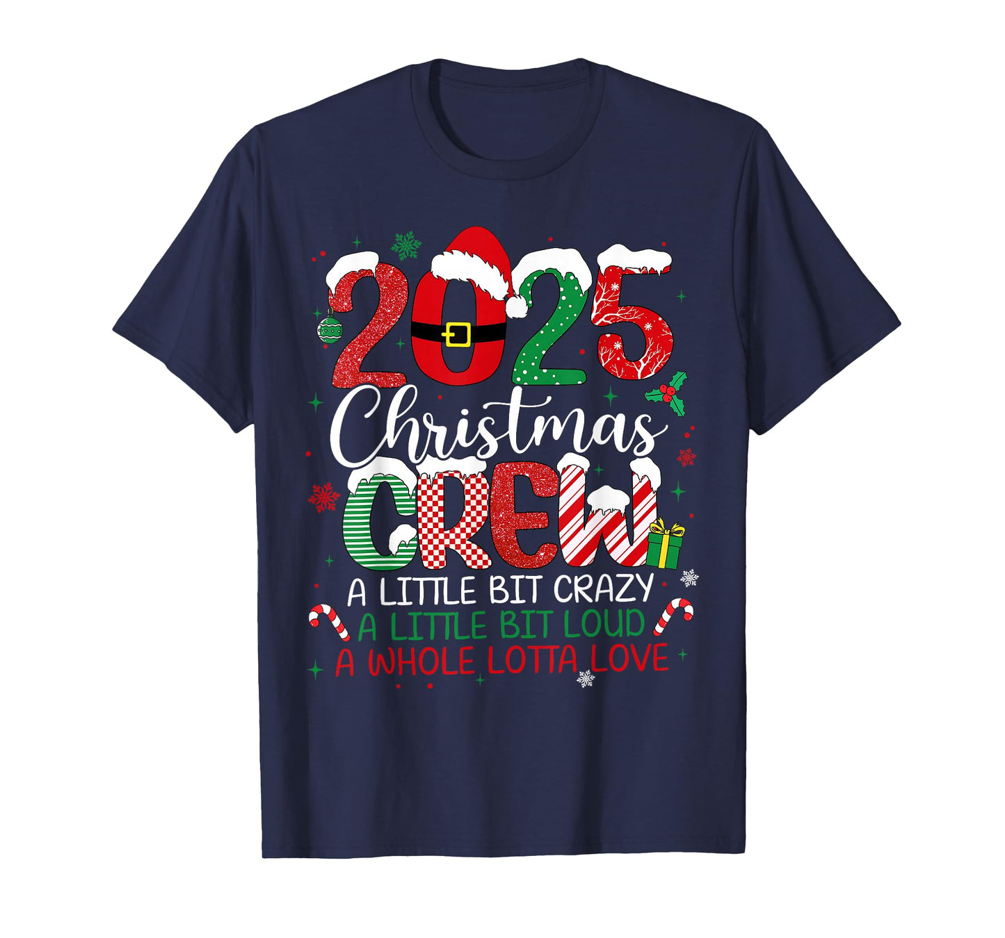 Family Christmas 2025 Matching Outfit Xmas Squad Santa T-Shirt