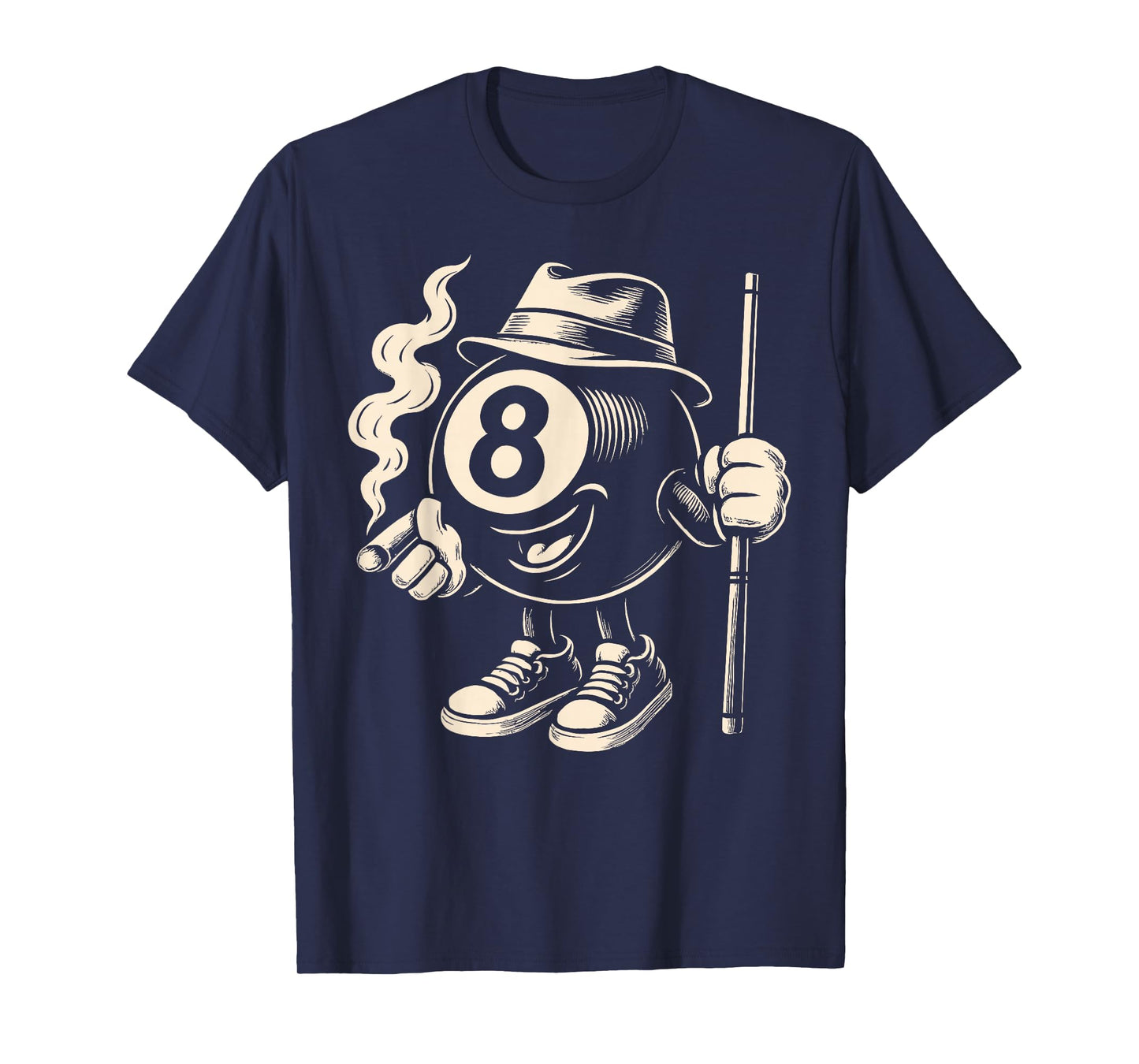 Billards 8 Ball Graphic Pool Billiard Player T-Shirt