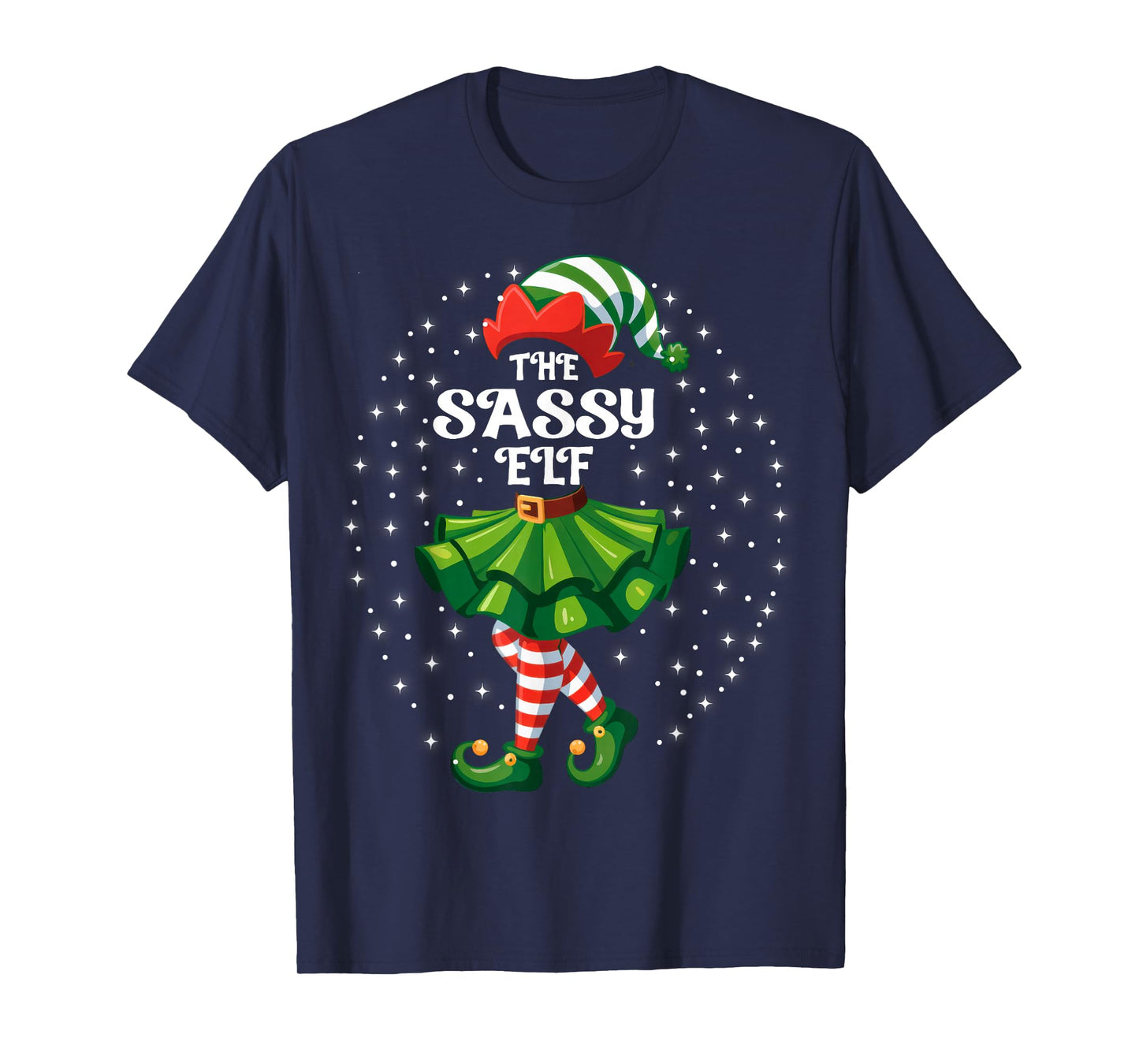 The Sassy Elf Xmas Family Matching Mom Women Girls T-Shirt