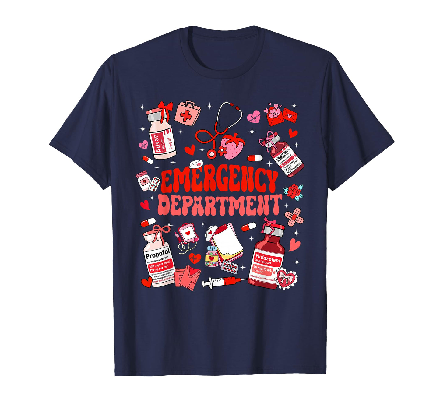 Valentine Nurse Emergency Department ER ED Nurse Women T-Shirt