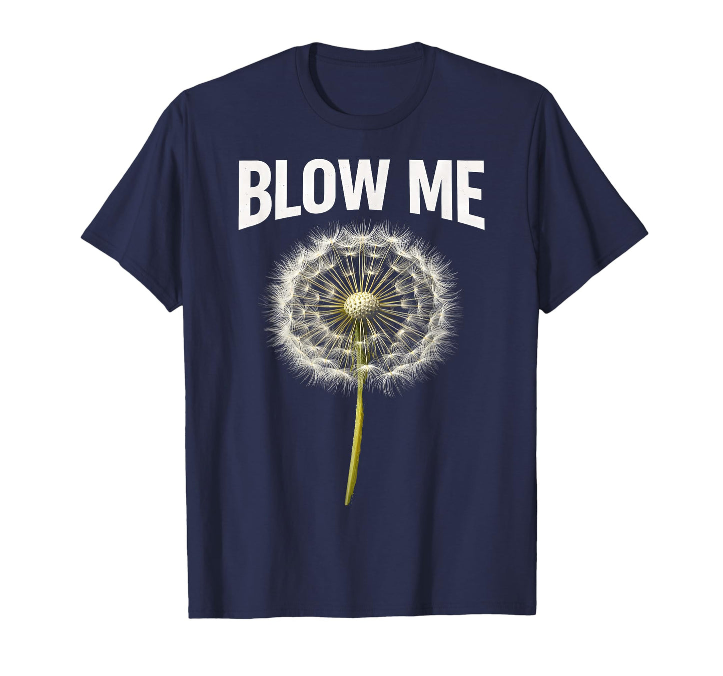 Funny Dandelion Flower Sarcastic Humor Quote Vintage Blow Me T-Shirt