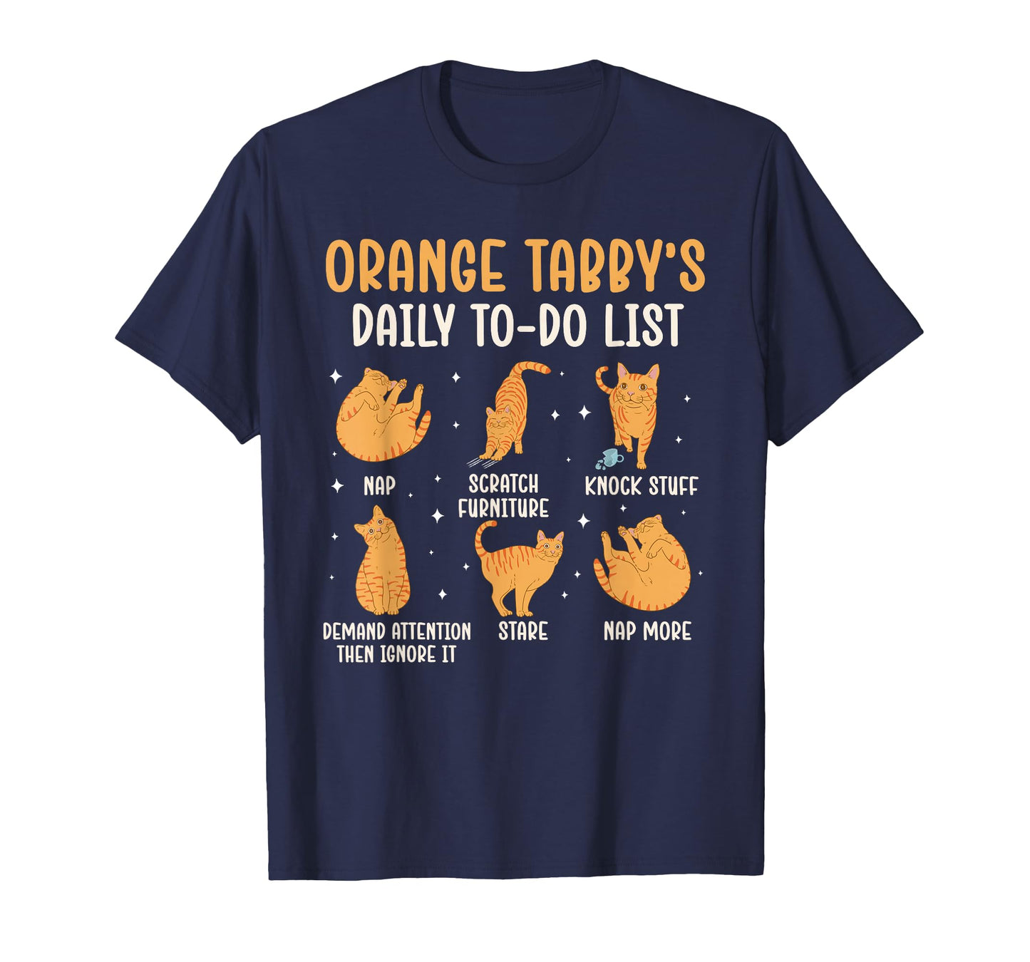 to Do List Orange Tabby Cat Owner Orange Tabby Cat Lover T-Shirt