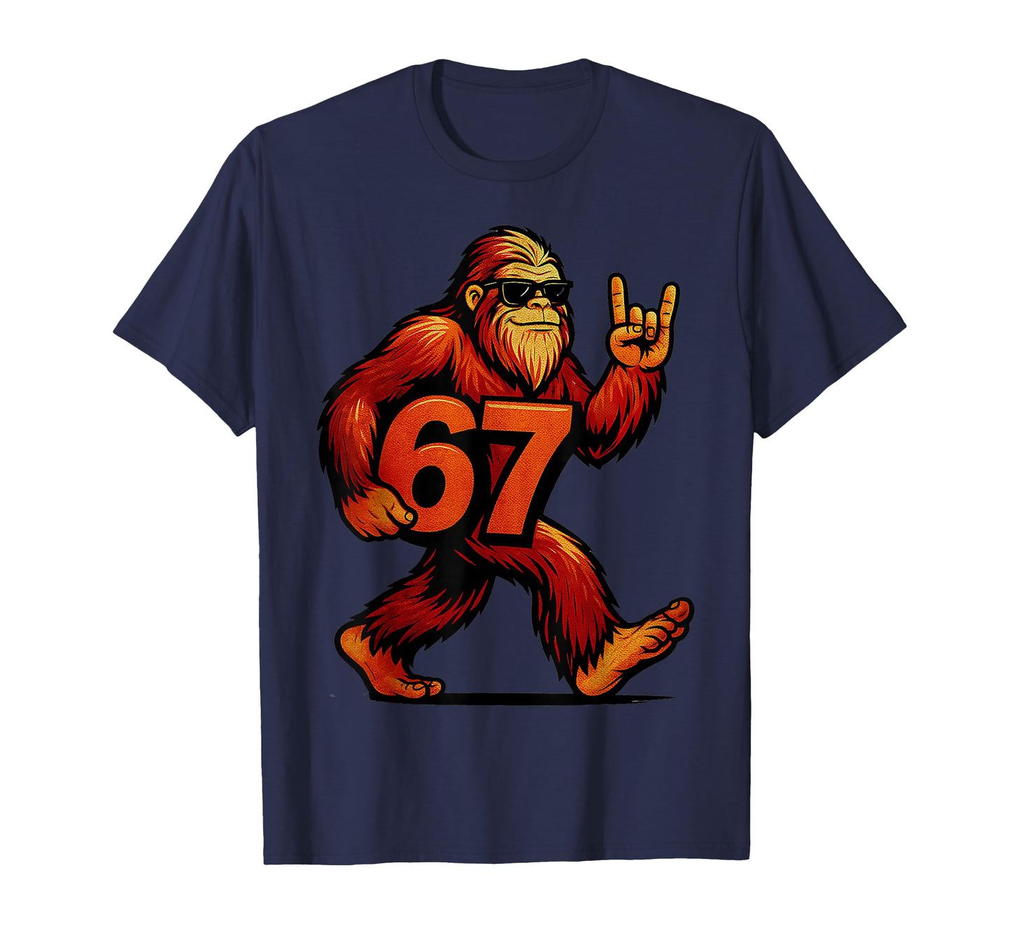67 Funny Six Seven Gen Alpha Slang Bigfoot T-Shirt