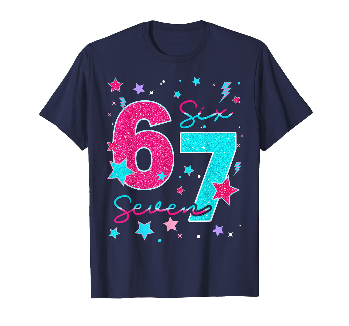 67 Six Seven Meme Funny Gen Alpha Slang for Boys Girls Kids T-Shirt