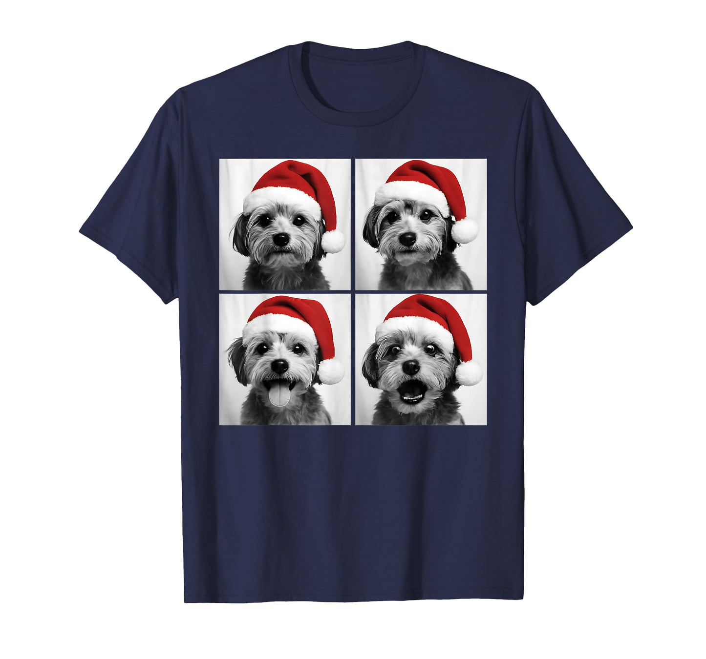 Funny Christmas Morkie Santa Dog Lover Photo Booth T-Shirt