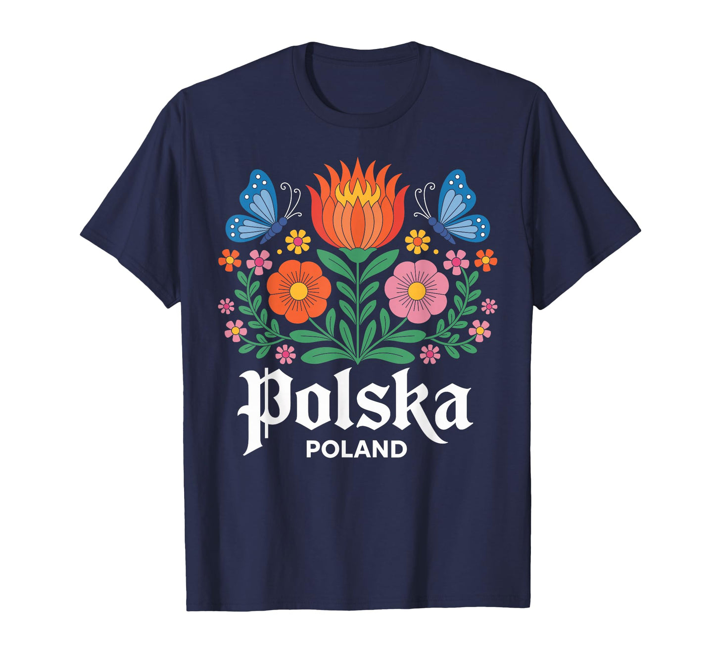 Polish Folk Art Floral Poland Polish Dyngus Day T-Shirt
