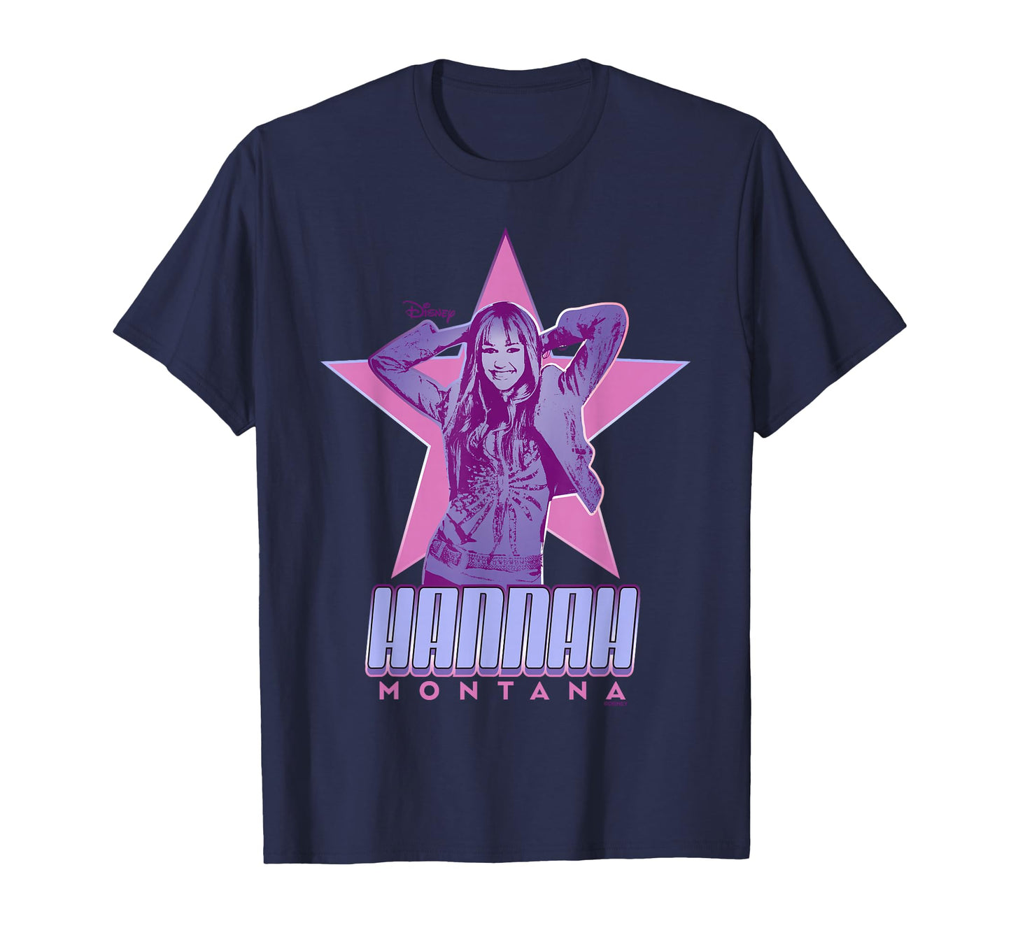 Disney Hannah Montana Star Purple Cute T-Shirt
