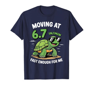 67 Funny Turtle Moving at 67 Fast Enough Six Seven Meme T-Shirt