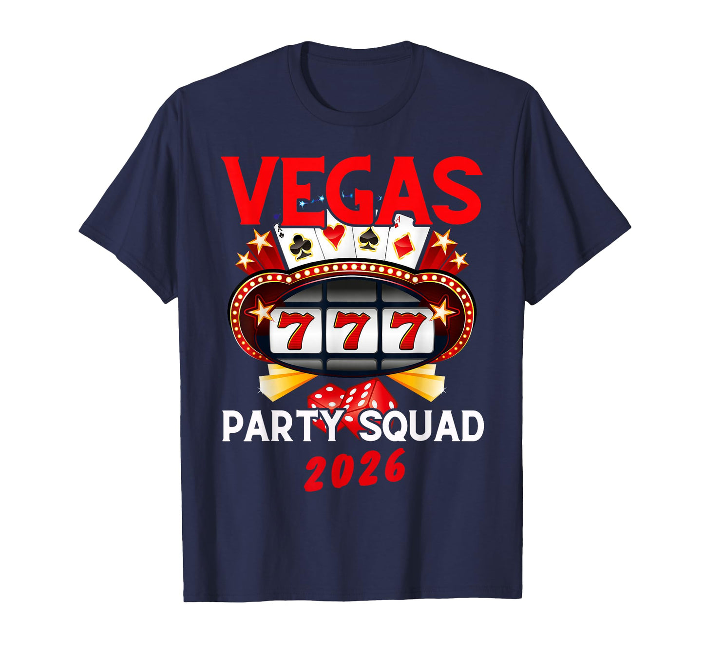 Vegas Squad Party 2026 Las Vegas Family Trip Group Matching T-Shirt