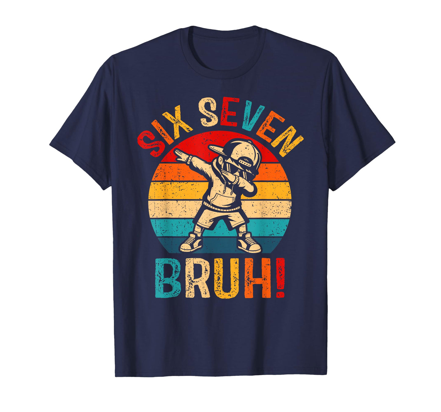 67 Meme 6 7 Numbers Boys Six Seven Bruh Dabbing Boy T-Shirt