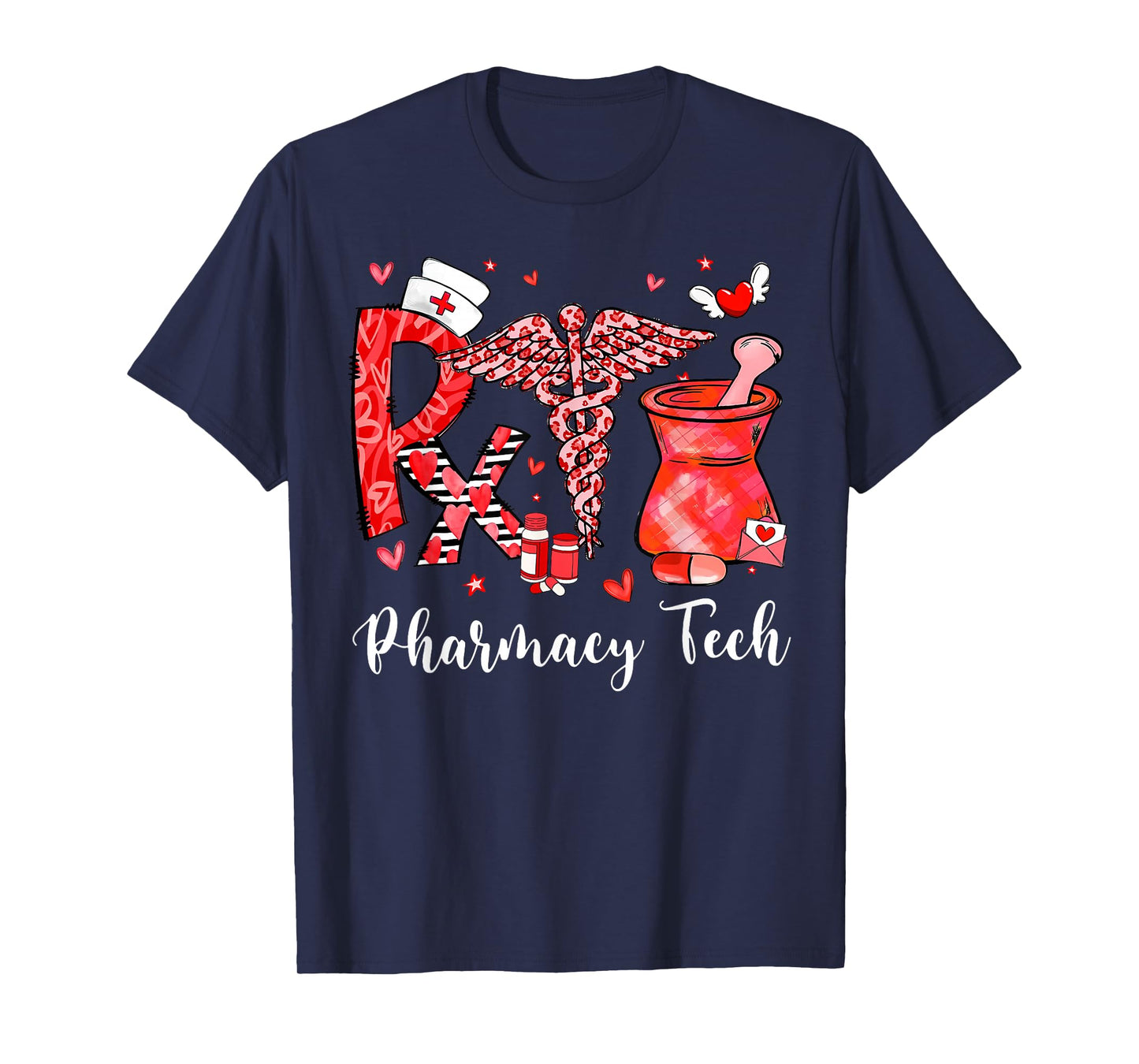 Rx Nurse Pharmacy Tech Valentines Day PharmD Pharmacist T-Shirt