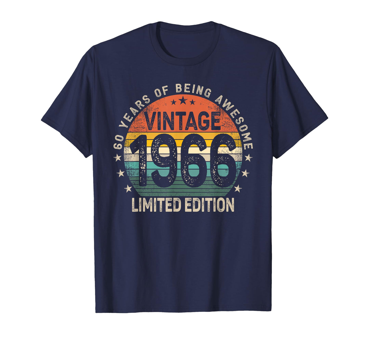 60 Years Old 1966 Vintage 60th Birthday Men Women T-Shirt