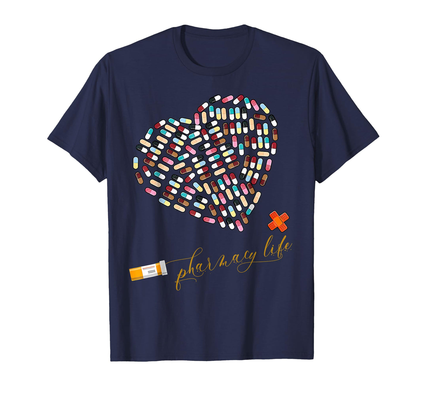 Pharmacy Life Pharmacist Heart Valentines Day PharmD Nurse T-Shirt