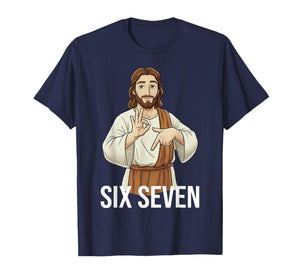Funny Christian Jesus Six Seven 67 Faith Humor Christmas T-Shirt