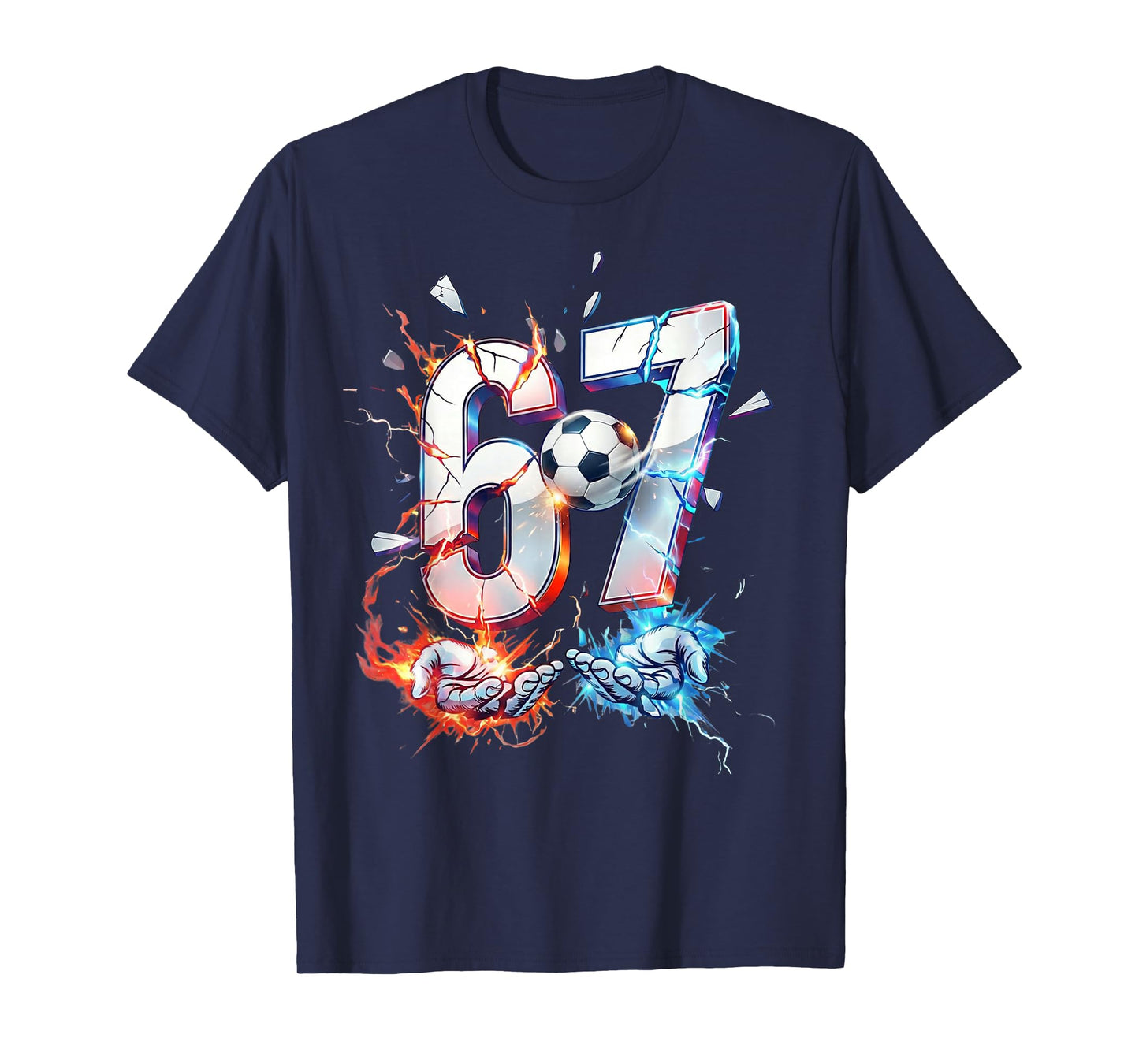 67 Soccer Six Seven Soccer 6 7 Kids Boys Girls Funny T-Shirt