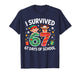 I Survived 67 Days of School Christmas Candy Cane Six Seven T-Shirt
