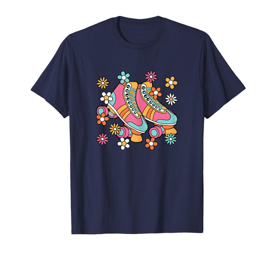 Roller Skating Cute Roller Skater Skate 70s 80s Women Girls T-Shirt