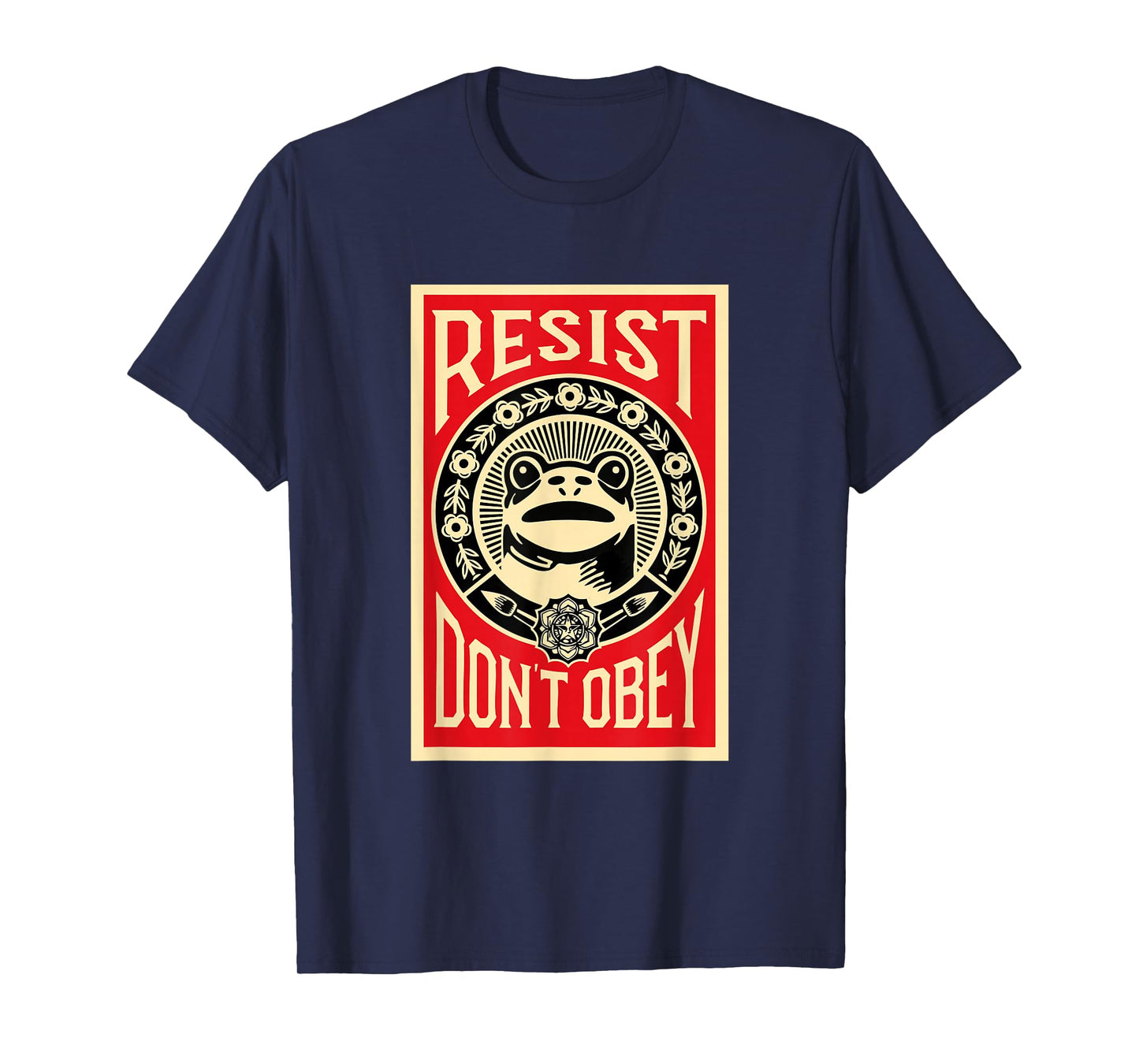 Resist Don't Obey Frog Portland Protest Graphic Art Justice T-Shirt