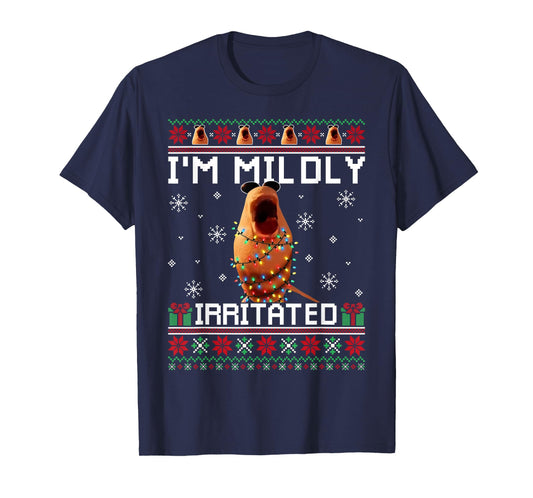 I'm Mildly Irritated Marcus The Worm Christmas Funny Meme T-Shirt
