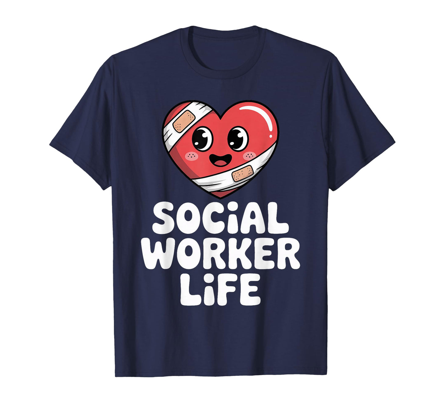 Social Worker Life Heart Character Caring Graphic T-Shirt