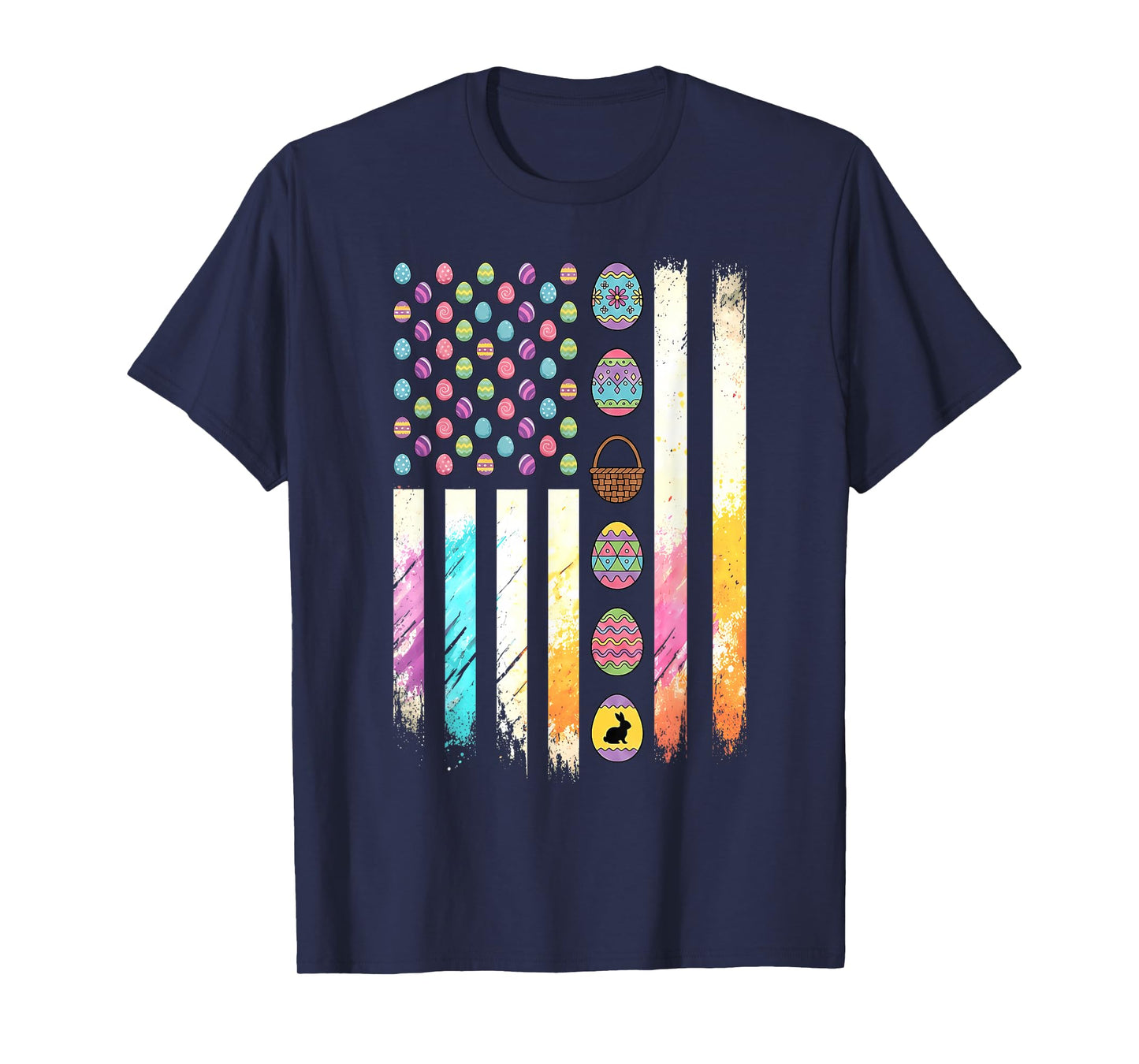 Men Women Easter Patriotic American Flag Easter Men Women T-Shirt