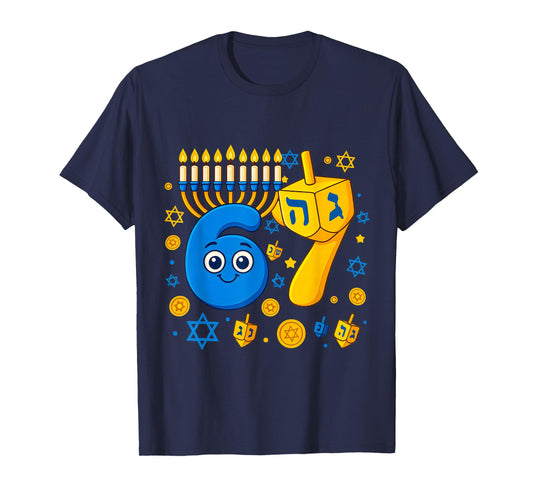 67 Hanukkah Funny Jewish Chanukah 67 Menorah Dreidel Meme T-Shirt