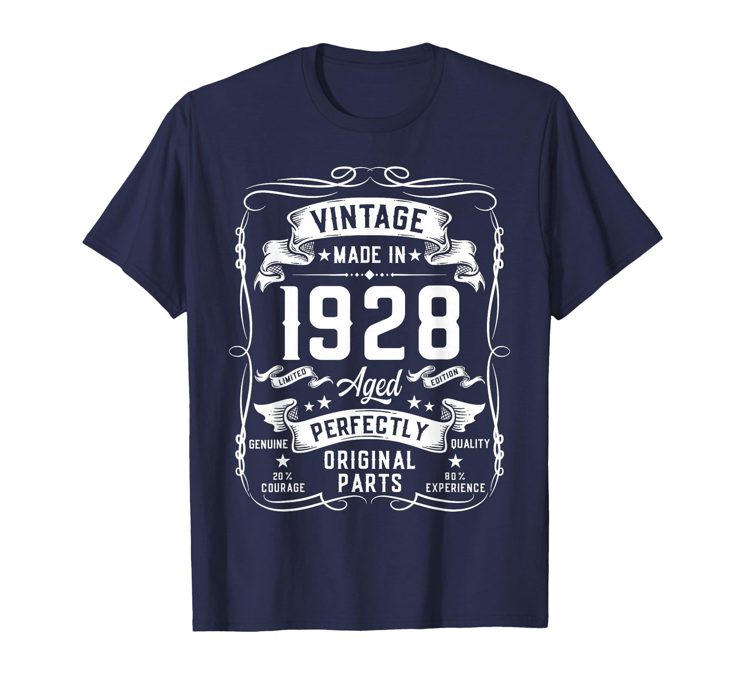 Vintage 1928 98yr 98th Birthday Gifts for Men 98 Years Old T-Shirt