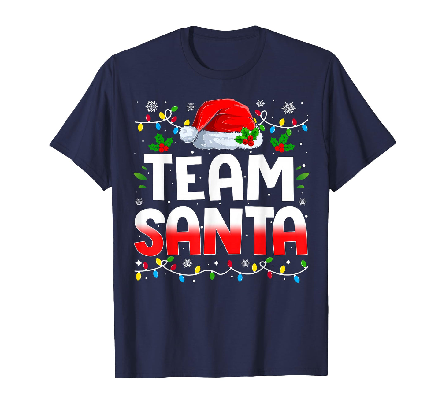 Team Santa Claus Christmas Family Matching Pajama Funny Xmas T-Shirt