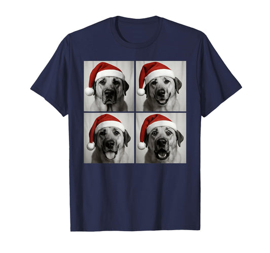 Funny Christmas Anatolian Shepherd Santa Dog Photo Booth T-Shirt