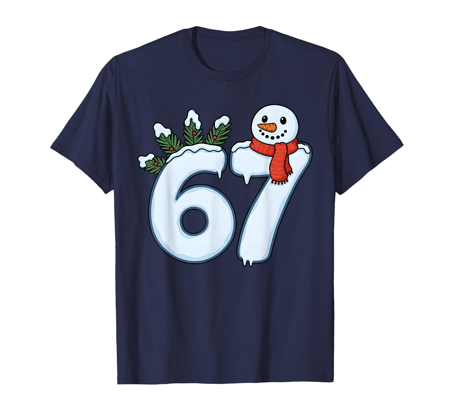Funny 6 7 Meme Snow Winter Six Seven Student Teacher Kids T-Shirt