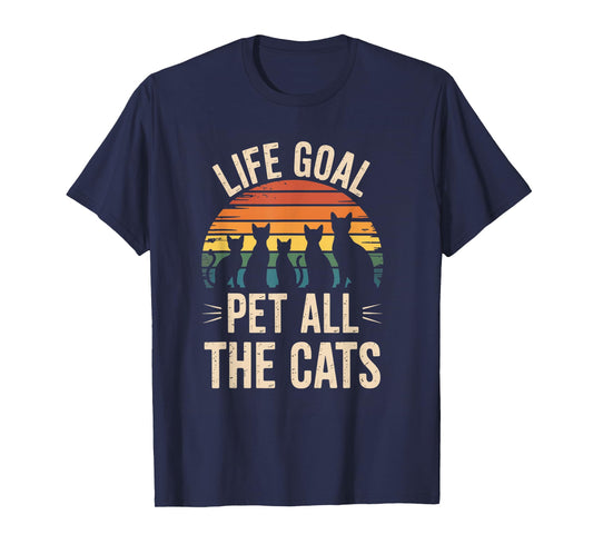 Funny Cat Parent Vet Tech Vetinary Life Goal Pet All Cats T-Shirt