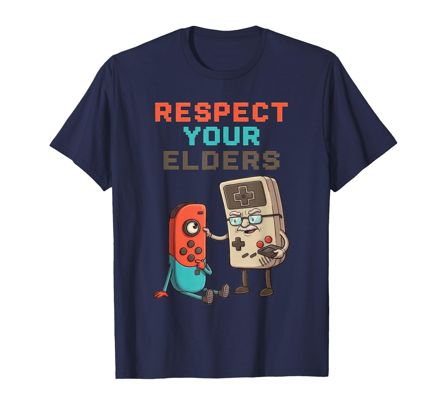 Respect Your Elders Gaming Control Retro Funny Gamer T-Shirt