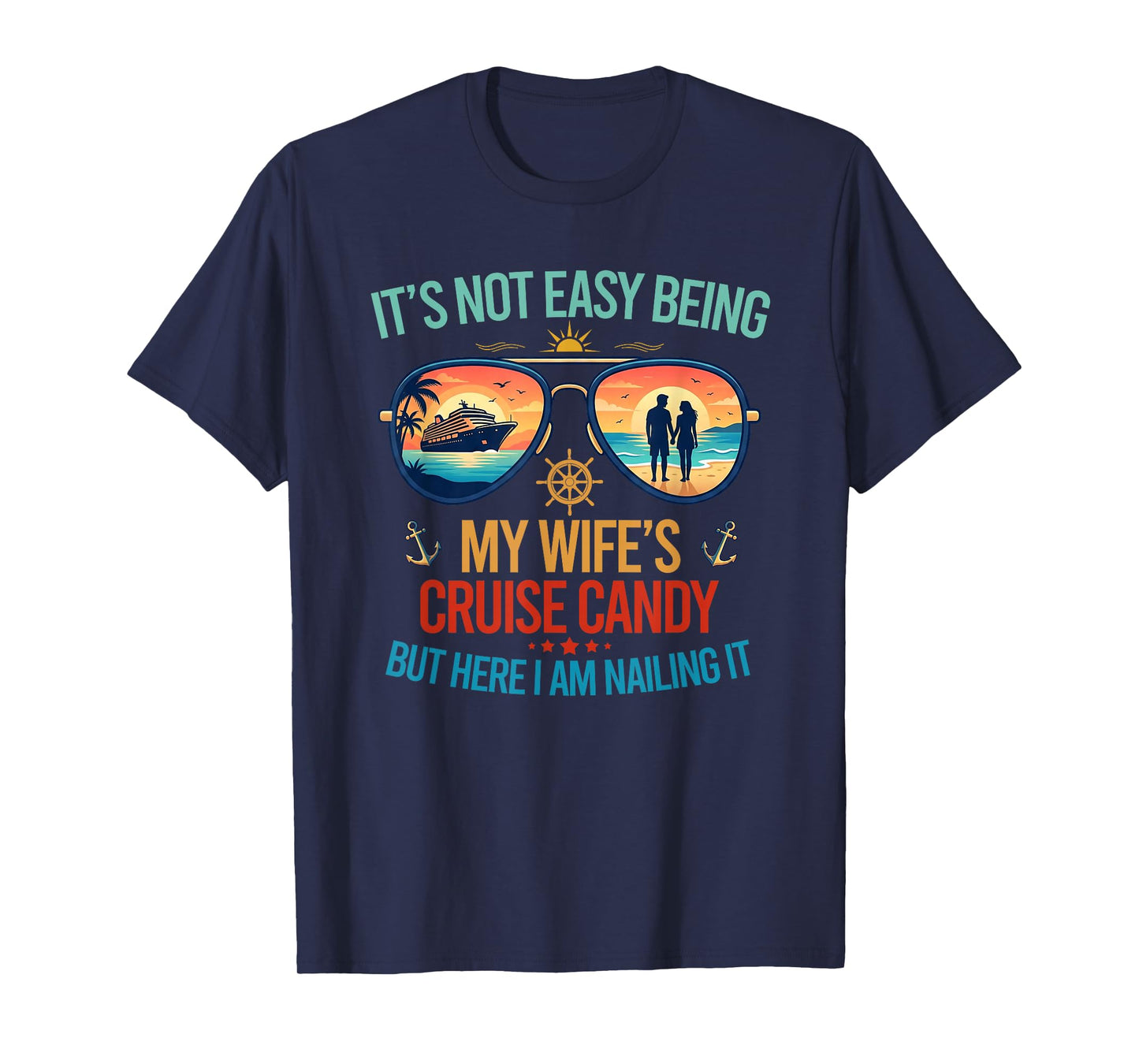 Husband and Wife Cruise Candy Funny Matching Couples T-Shirt