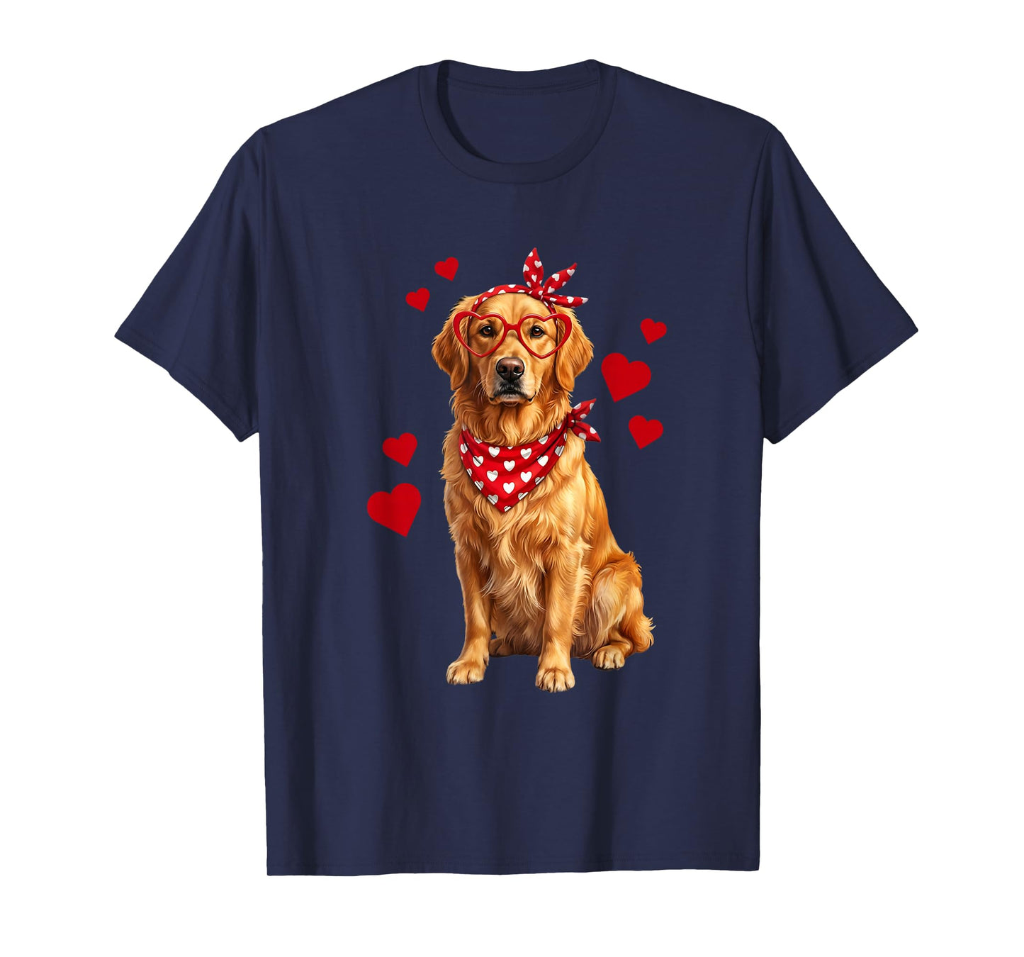 Golden Retriever Valentines Day Dog Lover Heart T-Shirt