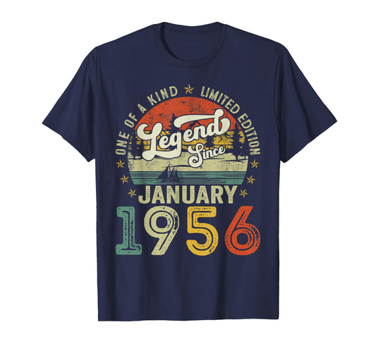 Legends Since January 1956 Vintage Retro 70th Birthday Men T-Shirt