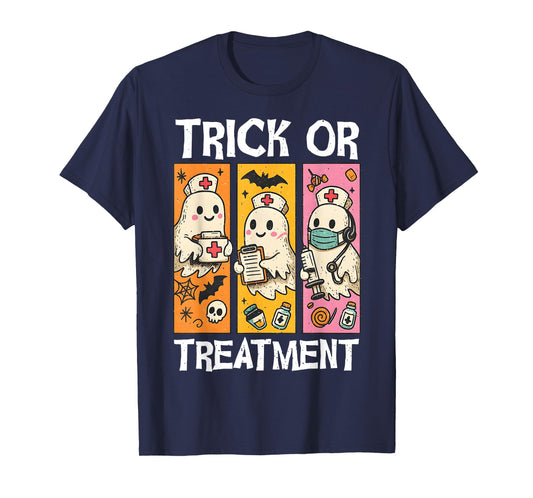 Trick Or Treatment Funny Halloween Radiation Rad Therapy T-Shirt