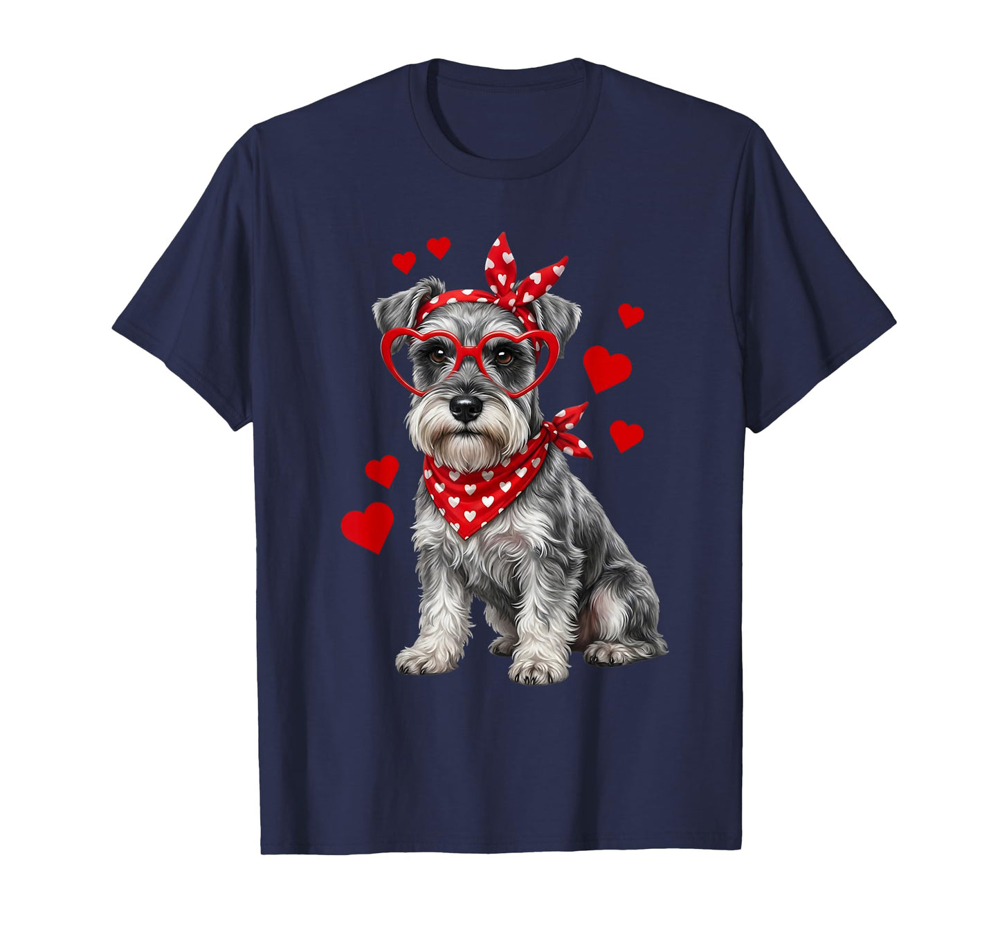 Miniature Schnauzer Valentines Day Dog Lover Heart T-Shirt