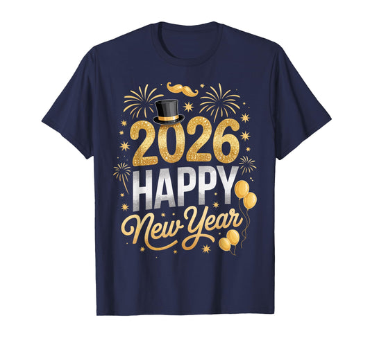Happy New Year Party 2026 Fireworks Family Matching T-Shirt