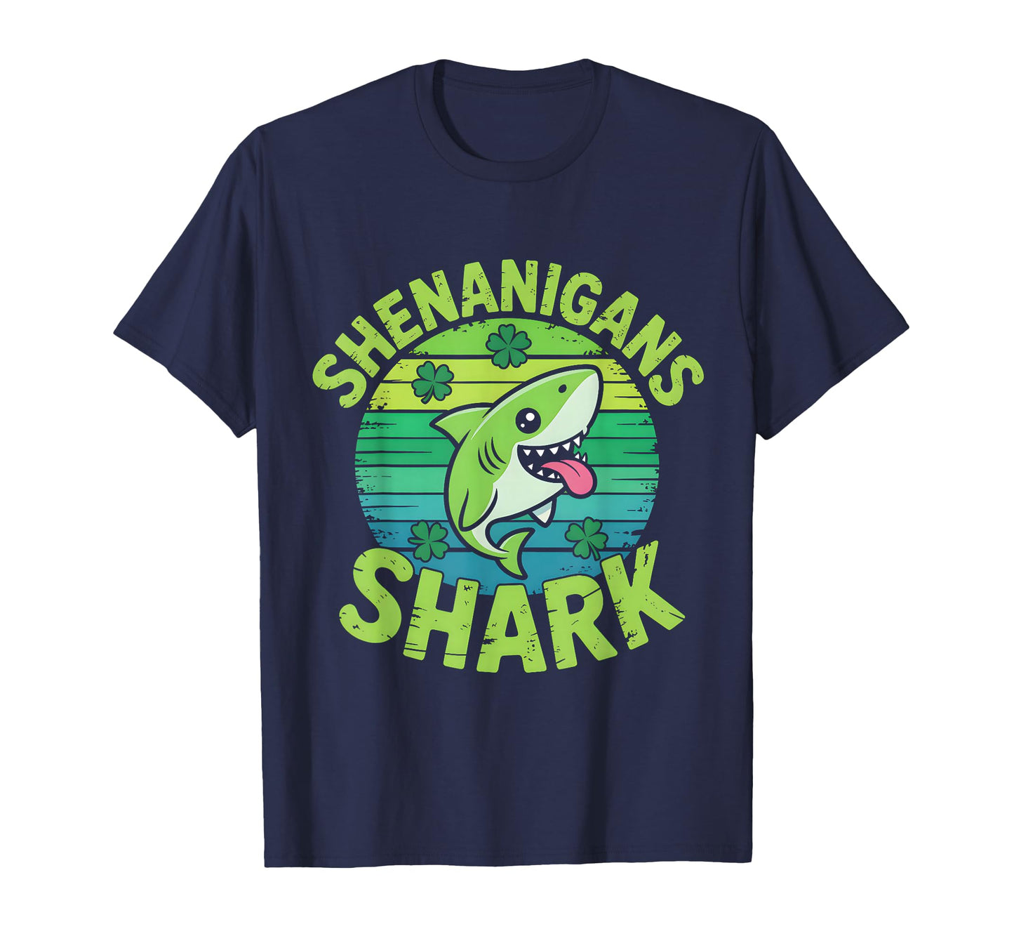 Shark St Patricks Day Shark Shenanigans Cute Animal Lover T-Shirt