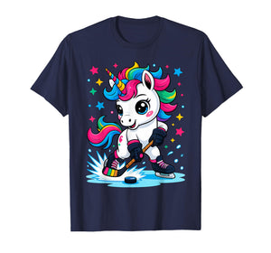 Ice Hockey Unicorn Kawaii T-Shirt
