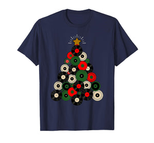 Vinyl Record Christmas Tree Men Boys Cool Holiday T-Shirt