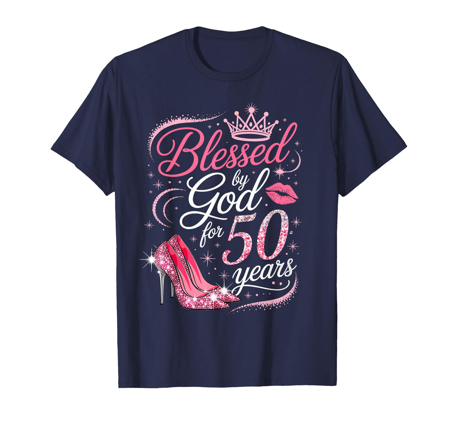 Blessed by God for 50 Years Old 50th Birthday Party Queen T-Shirt