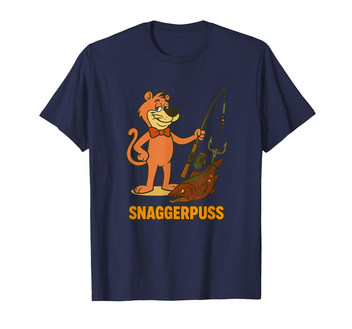 Snaggerpuss Sagger Puss Funny Steelhead and Salmon Fishing T-Shirt