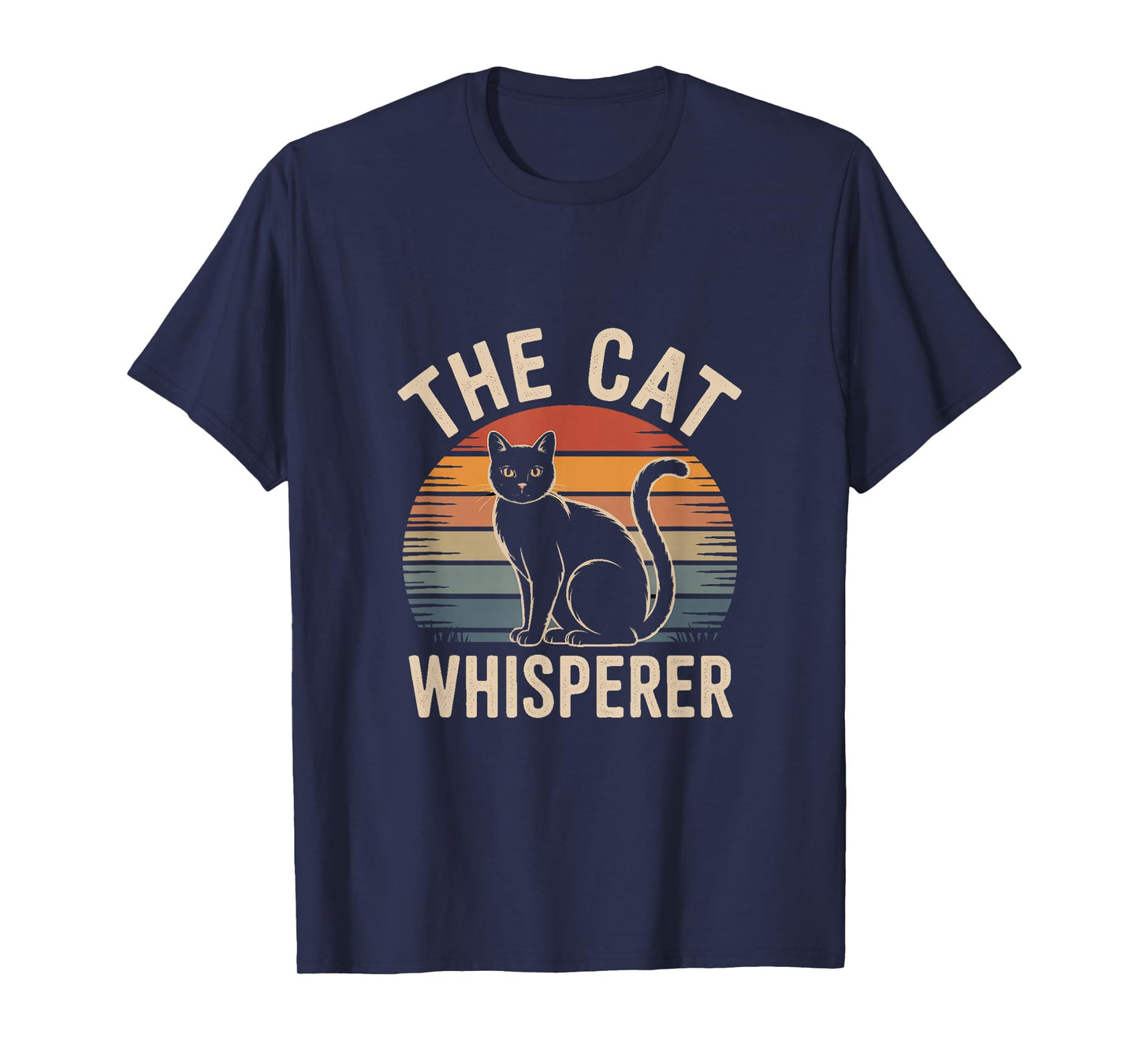 The Cat Whisperer Retro Black Cat Lover T-Shirt