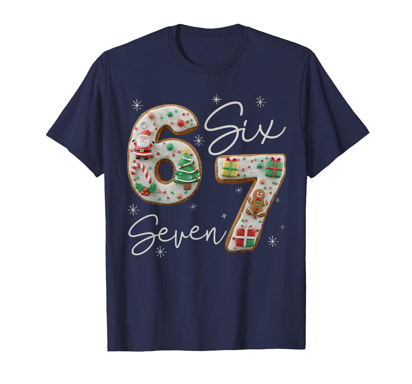 6 7 Six Seven Gen Z Alpha Meme Slang Holiday Merry Christmas T-Shirt